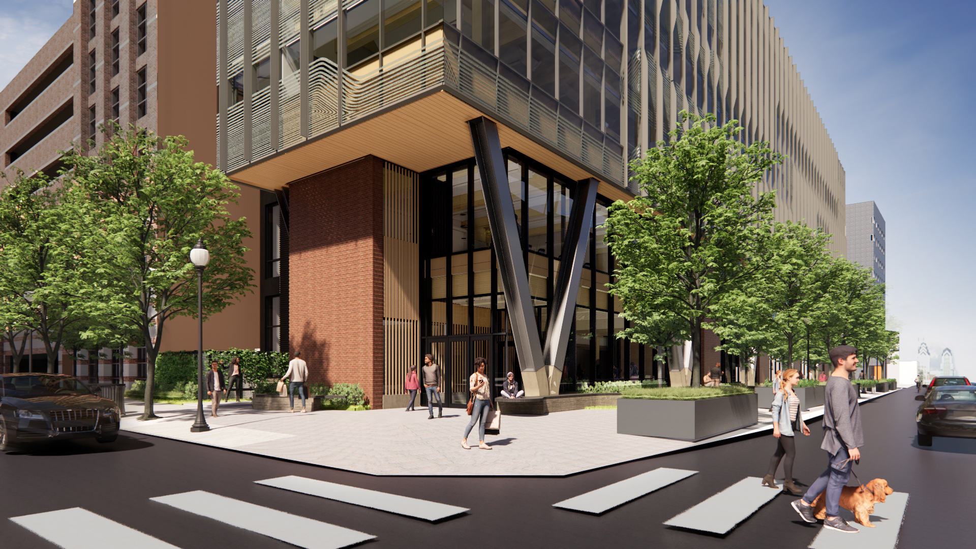 Rendering of facade for planned Data Science Building