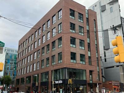 street view of office building with McDonalds on first floor
