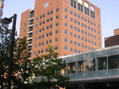 A view of Stellar Chance Laboratories from the exterior ground level